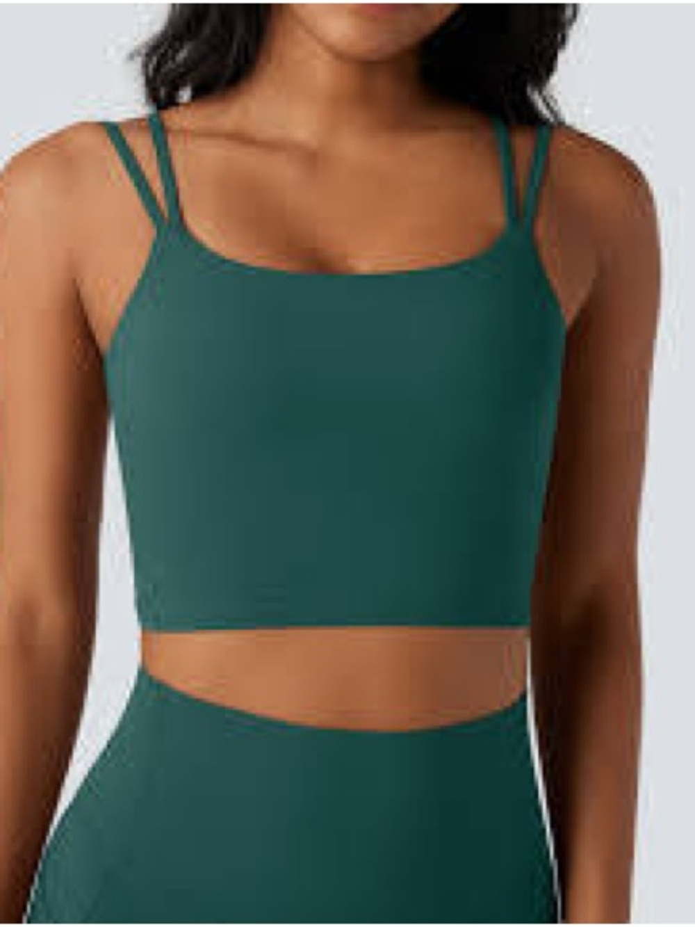 Halara *SET* Women’s Double-Strap Crop Tank Top - Teal